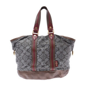Louis Vuitton Aviator Bag Gray Canvas Leather Handbag